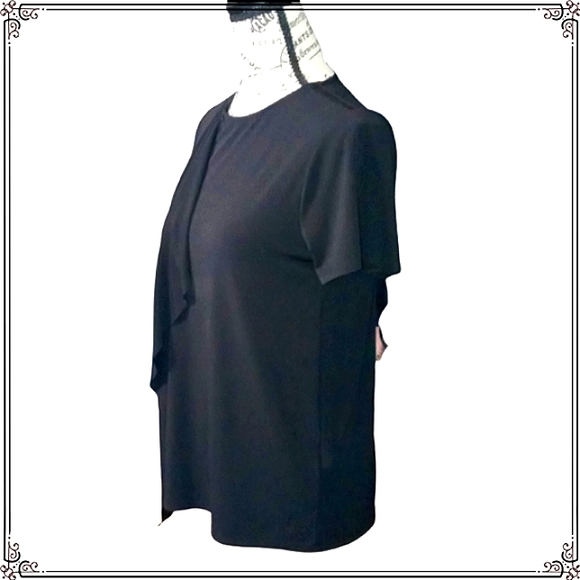 Banana Republic Factory Black Draped Top Size Sm - Picture 5 of 8